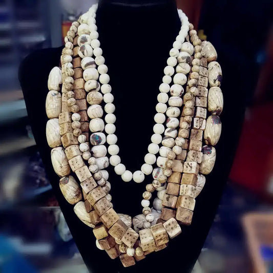 White Conch Shell Beads-ToShay.org