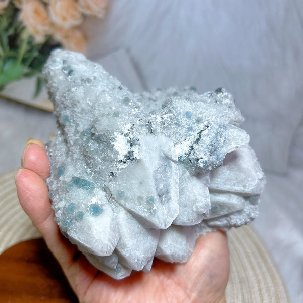 Blue Fluorite Druzy Raw Stone-ToShay.org