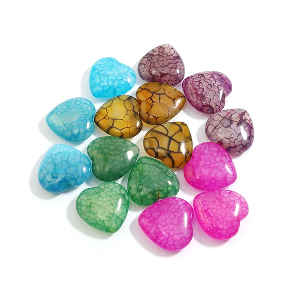 Mixed Dragon Vein Agate Hearts-ToShay.org