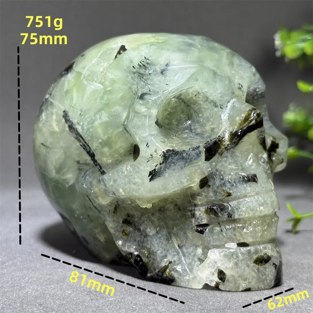 Green Grape Agate Skull-ToShay.org