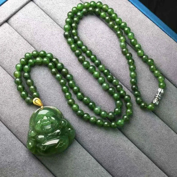 Green Jade Buddha Pendant-ToShay.org