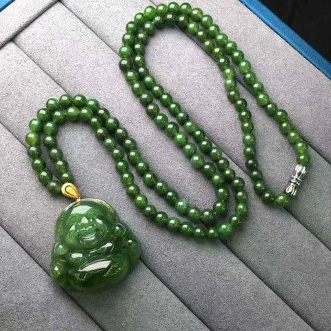 Green Jade Buddha Pendant-ToShay.org