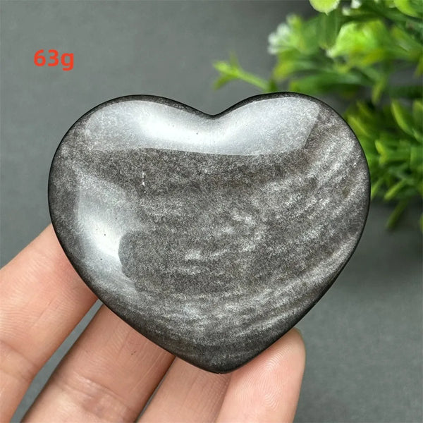 Silver Obsidian Quartz Heart-ToShay.org