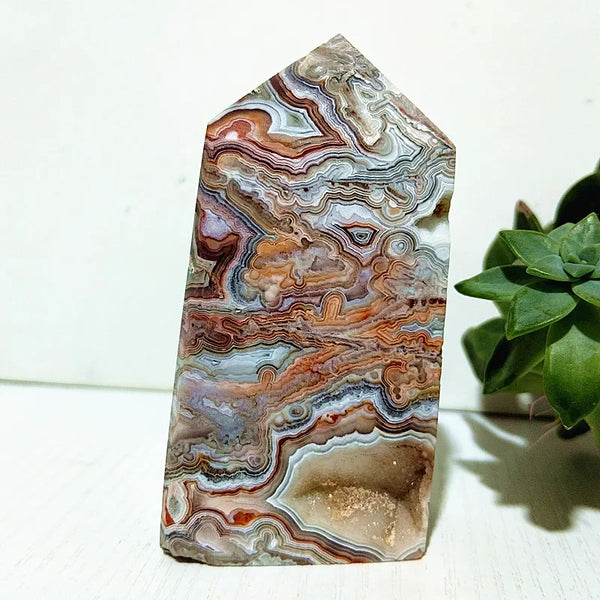 Red Lace Agate Wand Point-ToShay.org