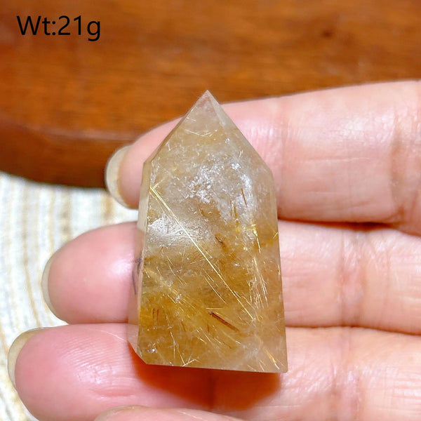Gold Rutilated Crystal Point-ToShay.org