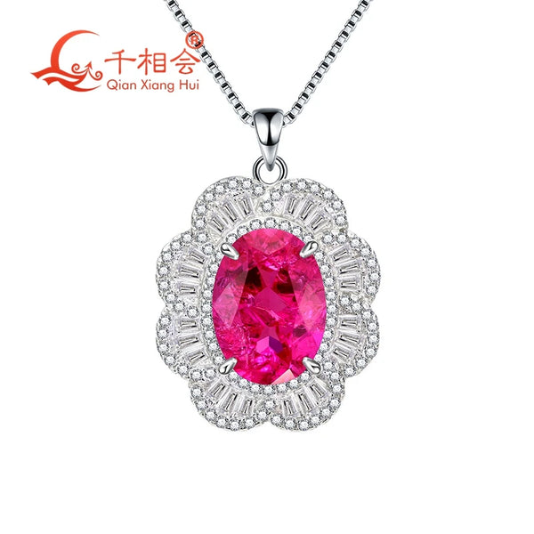 Red Ruby Pendant Necklace-ToShay.org