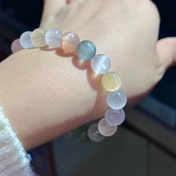Rainbow Rutilated Quartz Bracelet-ToShay.org
