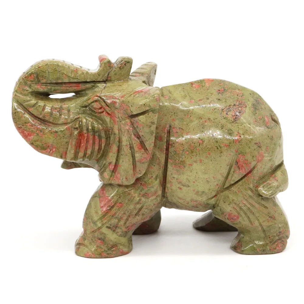 Green Unakite Elephant-ToShay.org