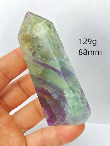 Rainbow Fluorite Crystal Point-ToShay.org