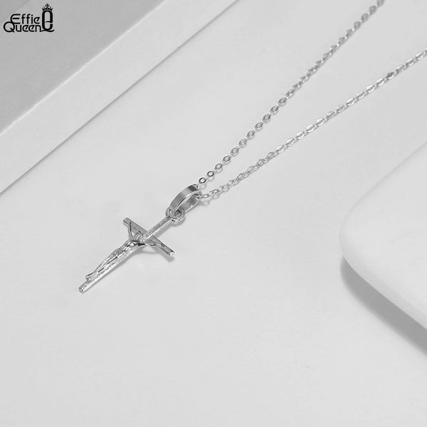 Gold Cross Pendant Necklace-ToShay.org