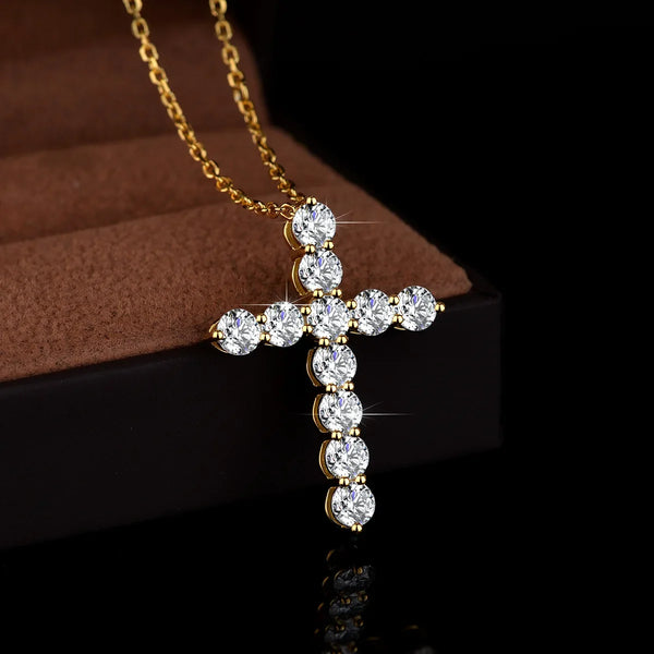Gold Diamond Cross Pendant-ToShay.org