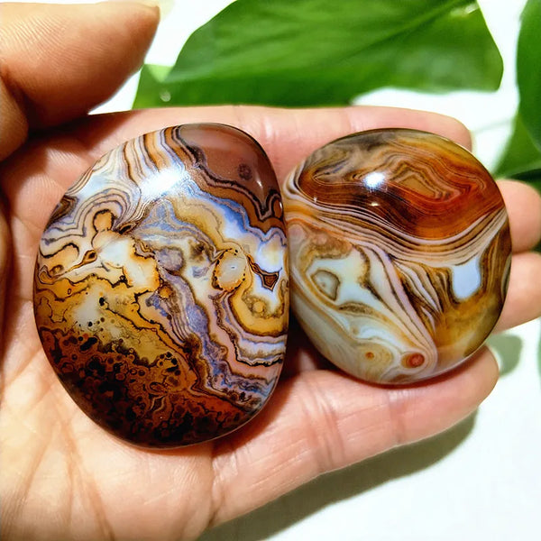 Red Lace Sardonyx Palm Stones-ToShay.org