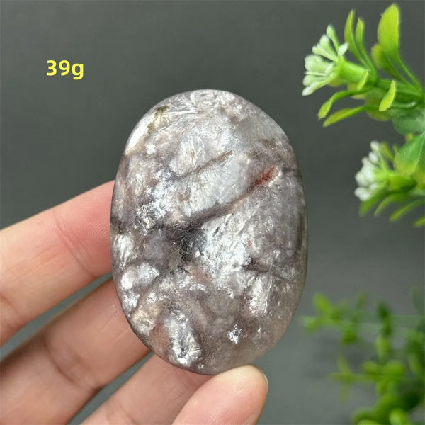 Purple Lepidolite Palm Stone-ToShay.org