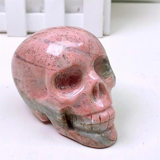 Pink Rhodonite Skull-ToShay.org