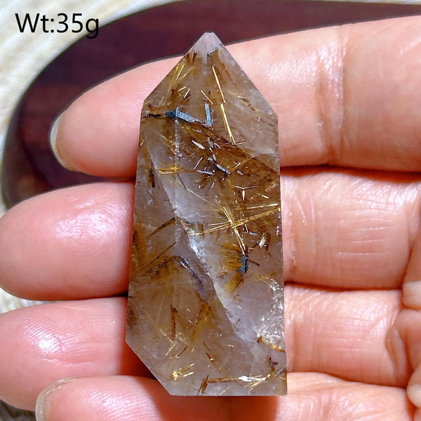 Gold Rutilated Crystal Point-ToShay.org