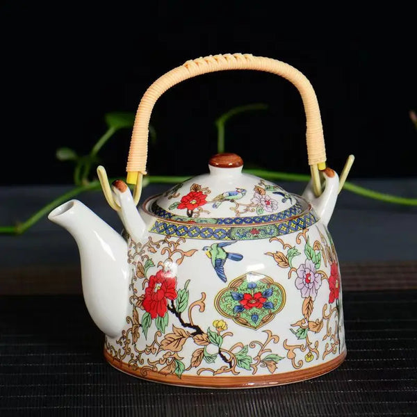 White Painted Porcelain Tea Pot-ToShay.org