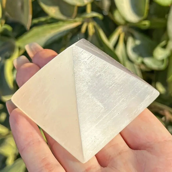 White Selenite Pyramid-ToShay.org