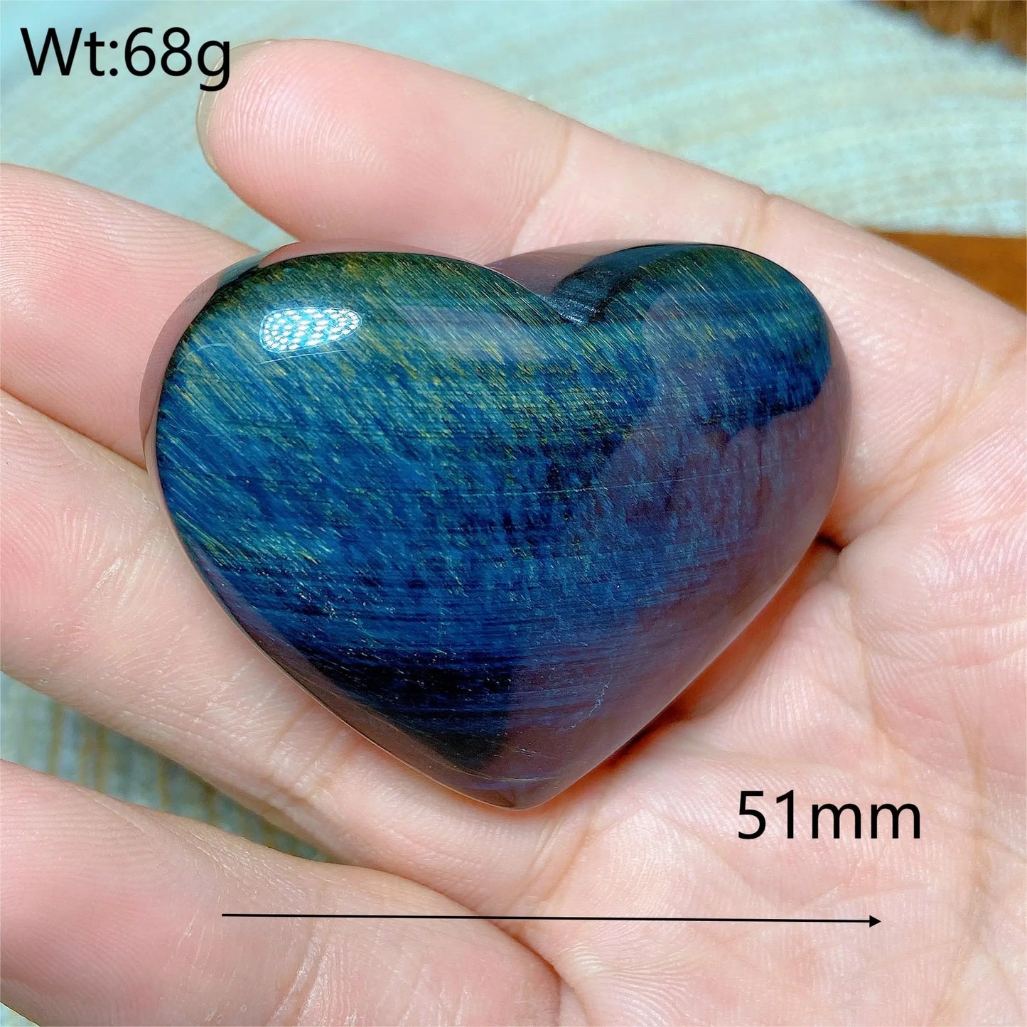 Blue Tiger Eye Heart-ToShay.org