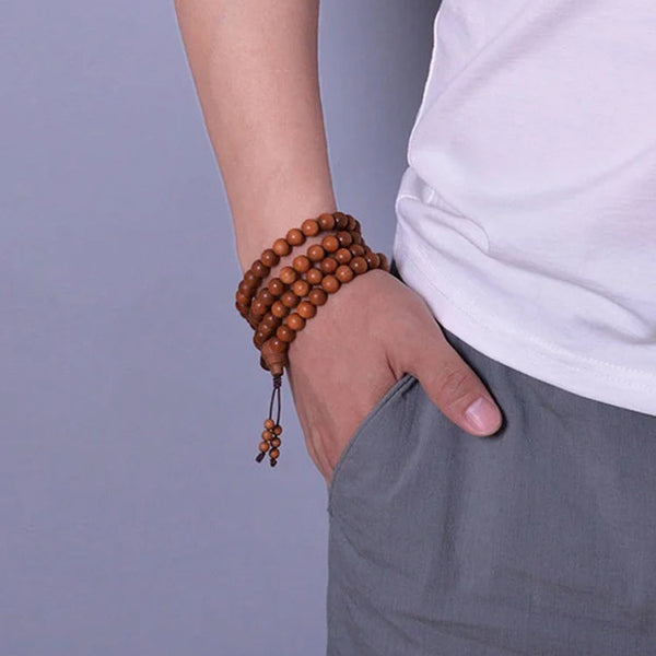 Brown Sandalwood Buddha Beads-ToShay.org
