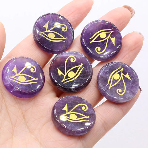 Purple Amethyst Eye of Horus Stones-ToShay.org