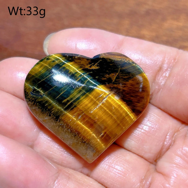 Blue Yellow Tiger Eye Heart-ToShay.org