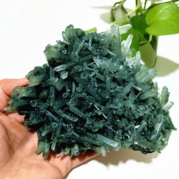 Green Epidote Crystal Cluster-ToShay.org