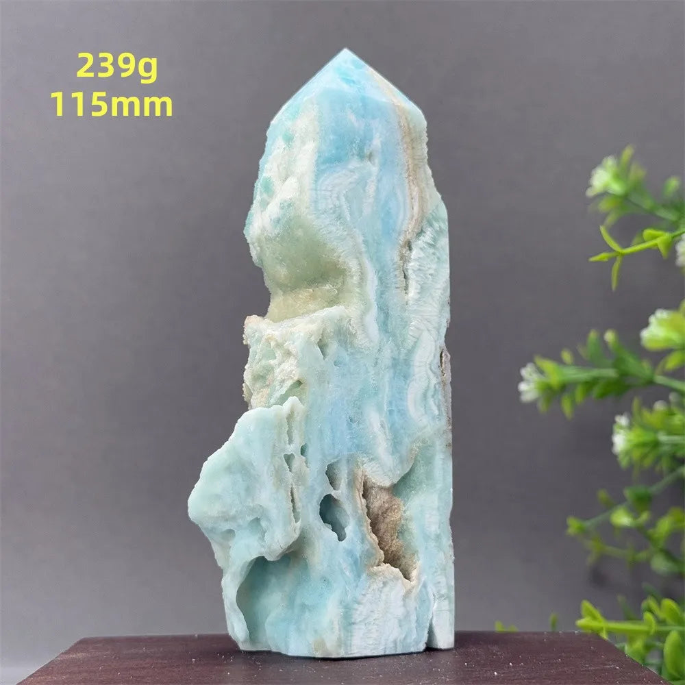 Blue Heteropolar Quartz Tower-ToShay.org