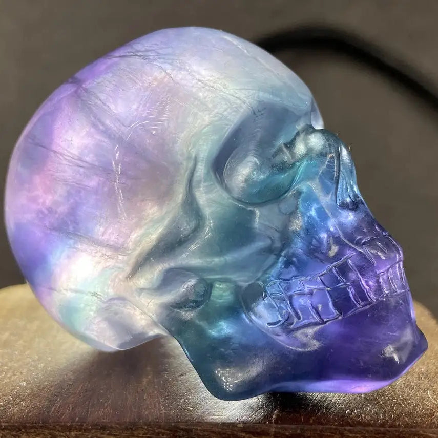Rainbow Fluorite Skull-ToShay.org