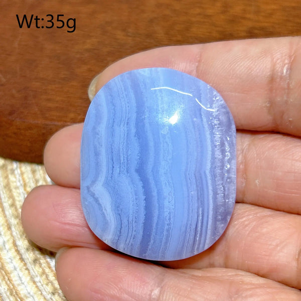 Blue Lace Agate Palm Stone-ToShay.org