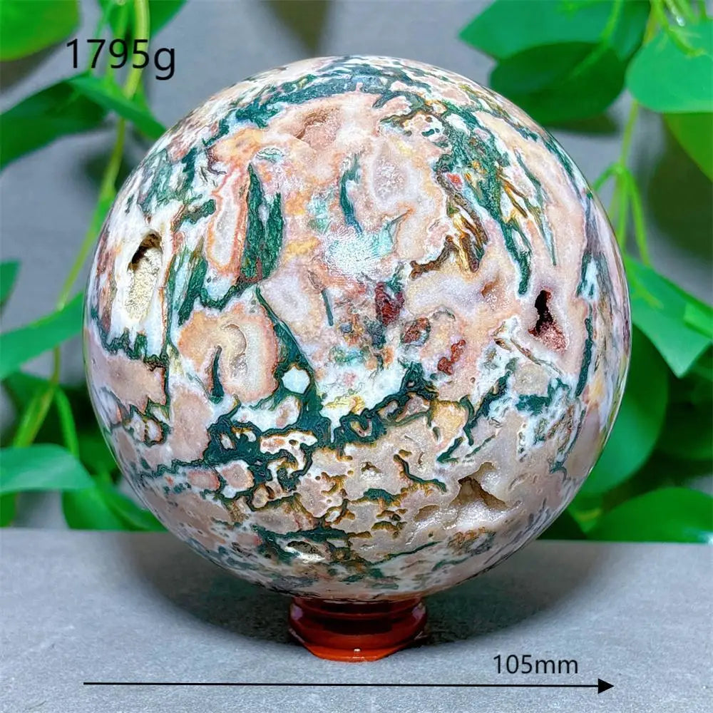 Green Moss Agate Ball-ToShay.org
