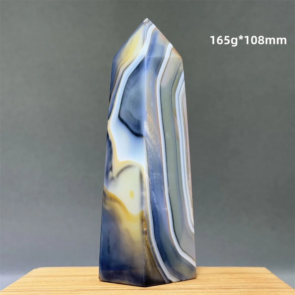 Blue Striped Agate Tower-ToShay.org