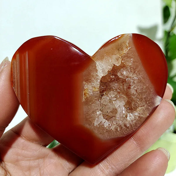 Red Agate Geode Heart-ToShay.org