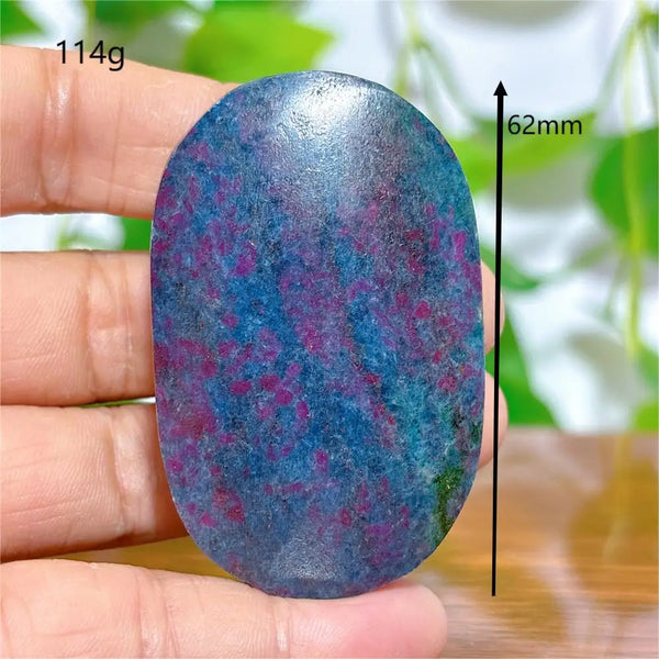 Red Ruby Zoisite Palm Stone-ToShay.org