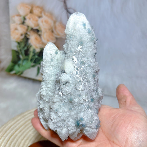 Blue Fluorite Druzy Crystal-ToShay.org