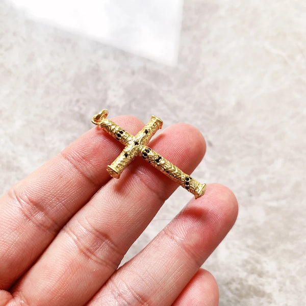Gold Jewel Cross Pendant-ToShay.org