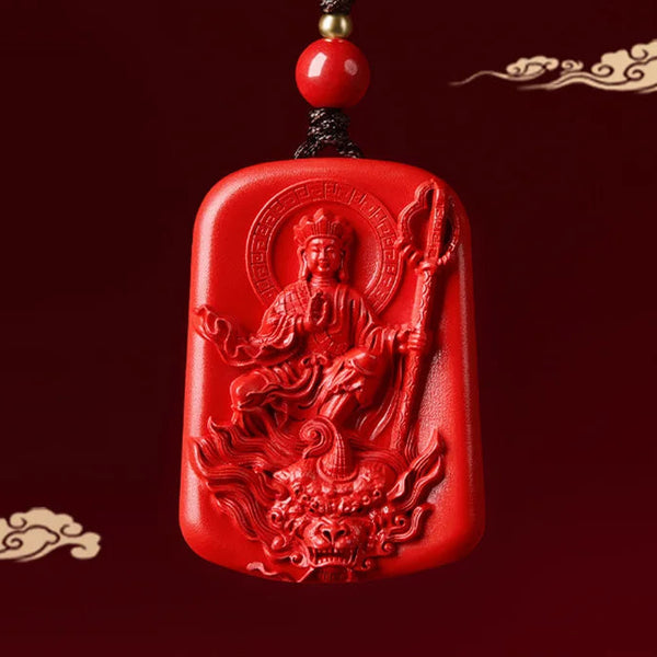 Red Cinnabar Ksitigarbha Pendant-ToShay.org