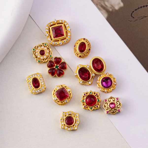 Gold Ruby Beads-ToShay.org