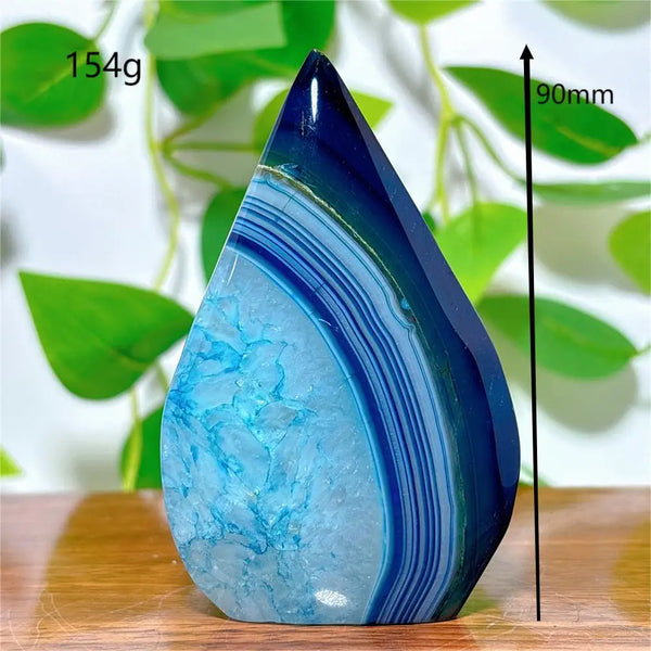 Blue Silk Agate Flame-ToShay.org