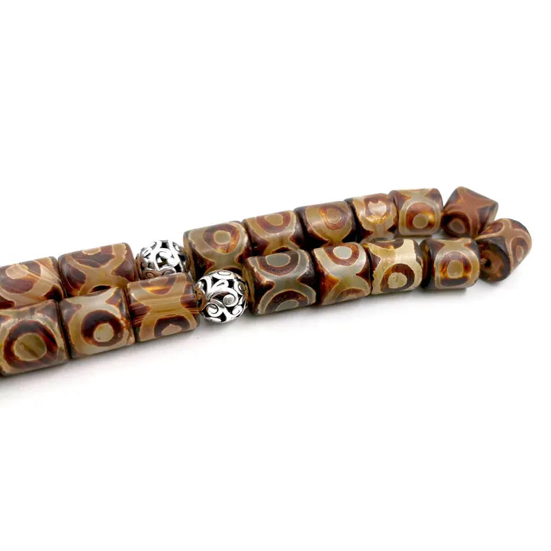 Tibetan Dzi Agate Prayer Beads-ToShay.org