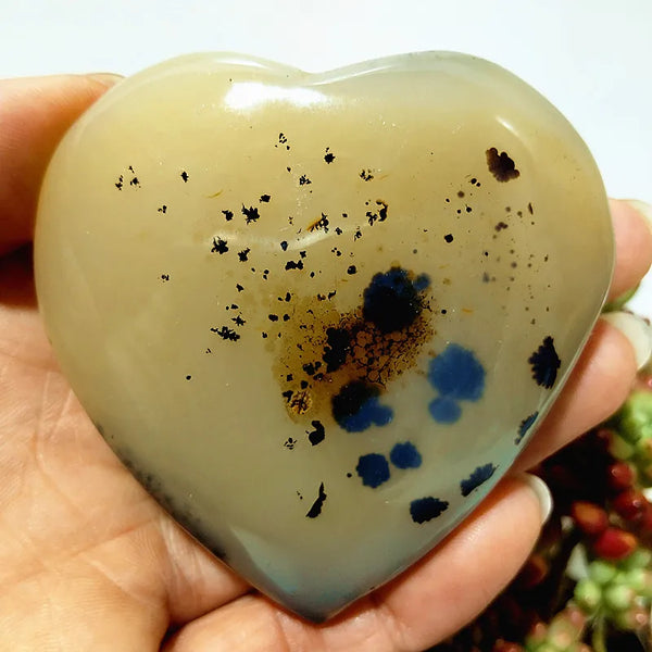 Yellow Moss Agate Heart-ToShay.org
