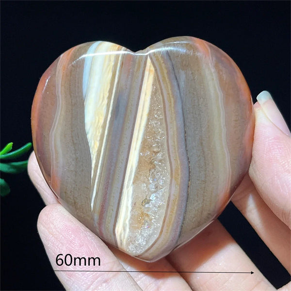 Orange Carnelian Druzy Agate Heart-ToShay.org