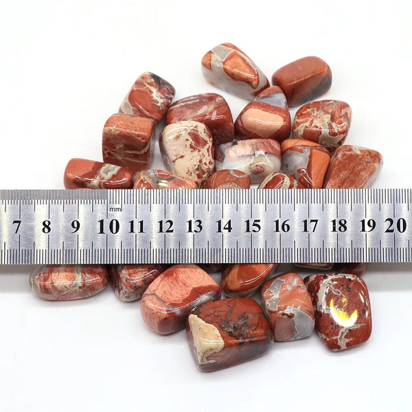 Red Silver Leaf Tumbled Stones-ToShay.org