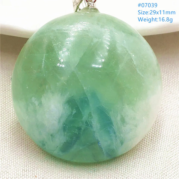 Green Feather Fluorite Pendant-ToShay.org