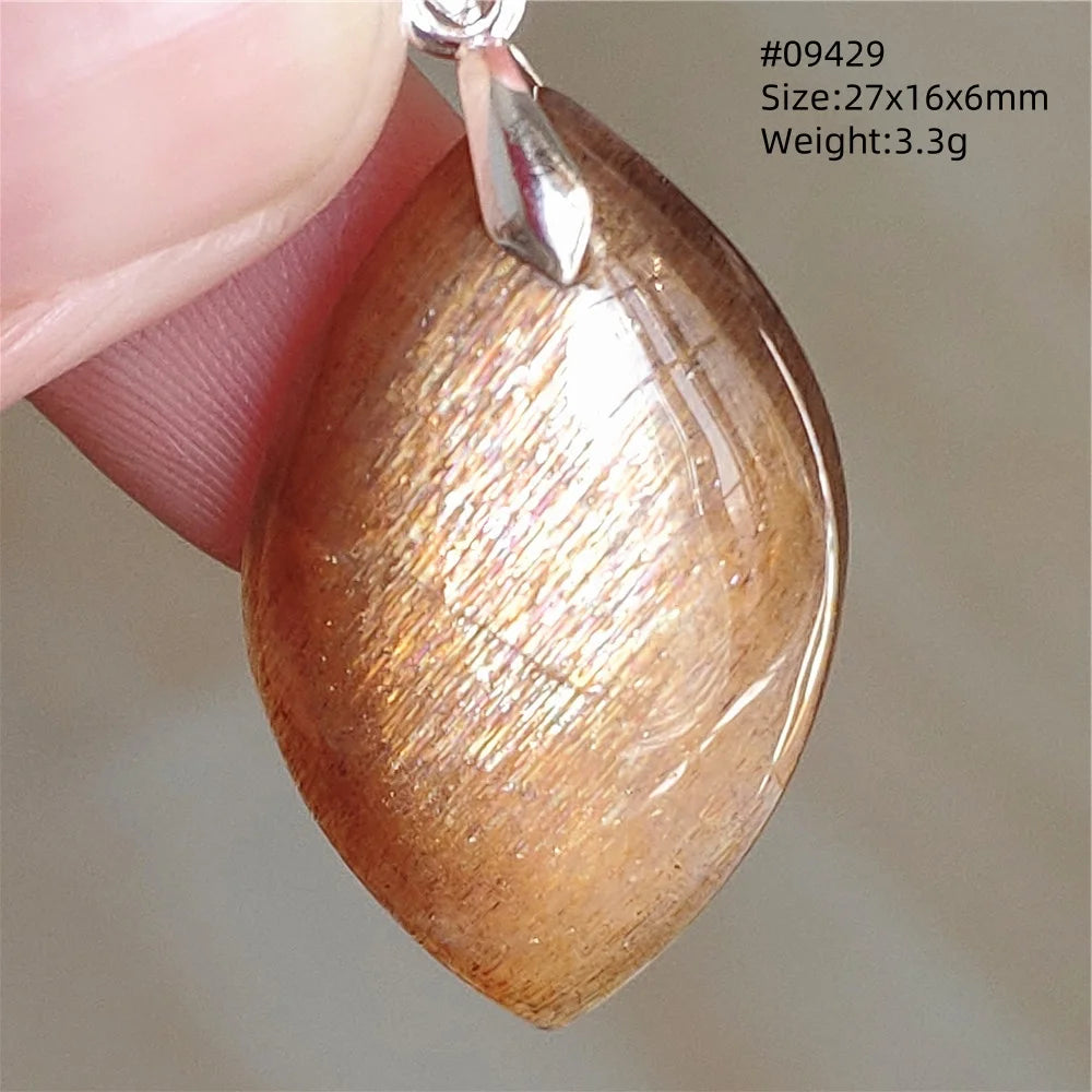 Black Moonstone Sunstone Pendant-ToShay.org