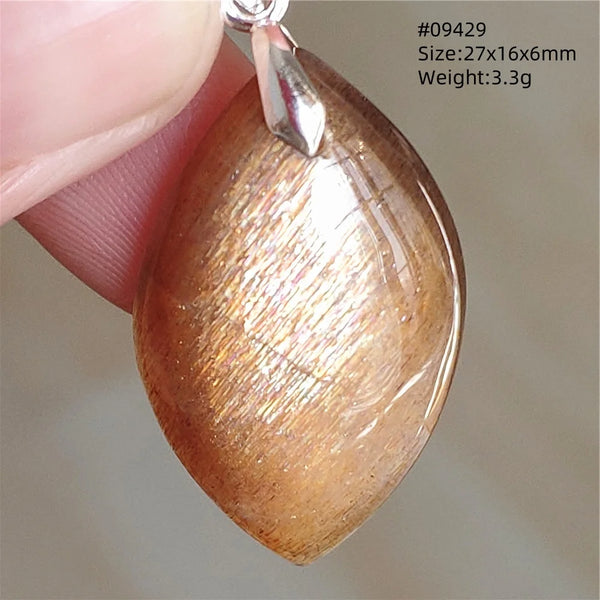 Black Moonstone Sunstone Pendant-ToShay.org