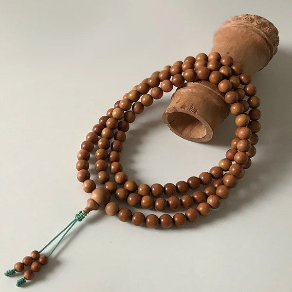Brown Sandalwood Buddha Beads-ToShay.org