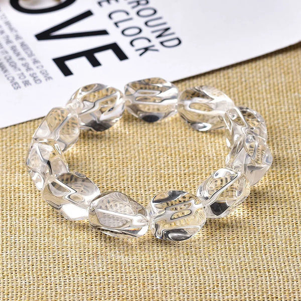 Clear Crystal Quartz Bracelet-ToShay.org