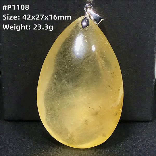 Gold Rutilated Quartz Pendant-ToShay.org
