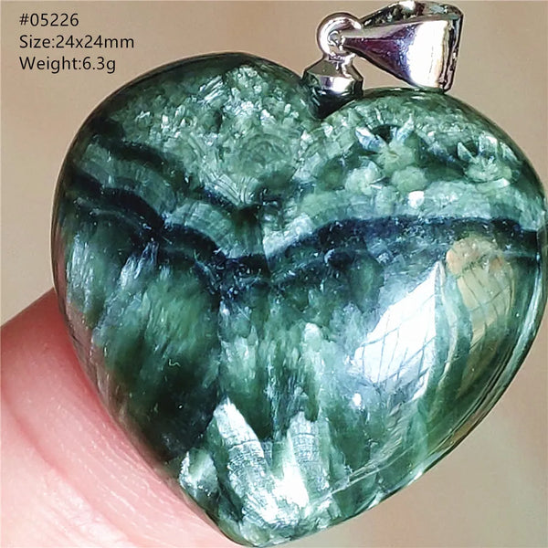 Green Seraphinite Pendant-ToShay.org