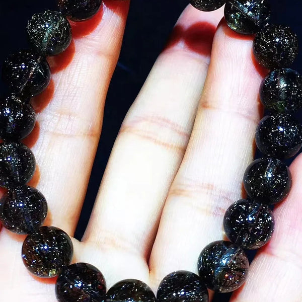 Black Rutilated Quartz Bracelet-ToShay.org